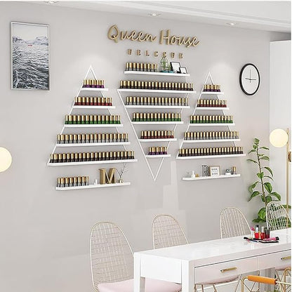 Wall Mounted Shelf Nail Polish Bottle Display Rack, Triangular Essential Oil by Unknown