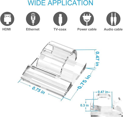 Adhesive Cable Clips Cord Organizer Clear, Outdoor Light Clips - Image 5