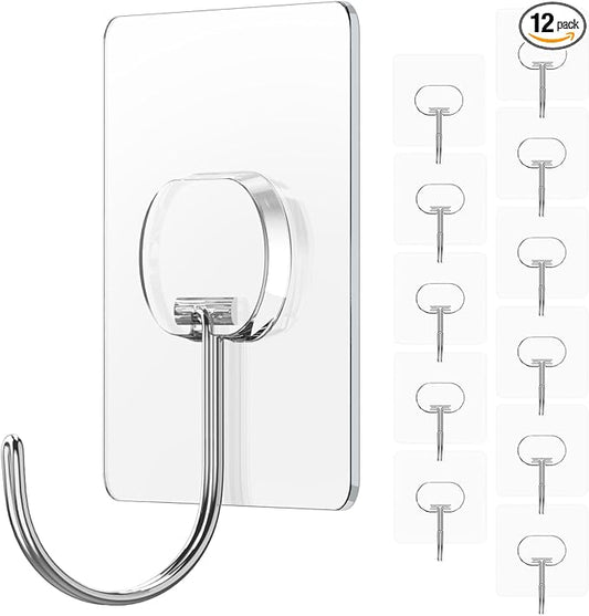 Large Adhesive Hooks for Hanging Heavy Duty Wall Hooks Self Adhesive Towel Coat by JINSHUNFA