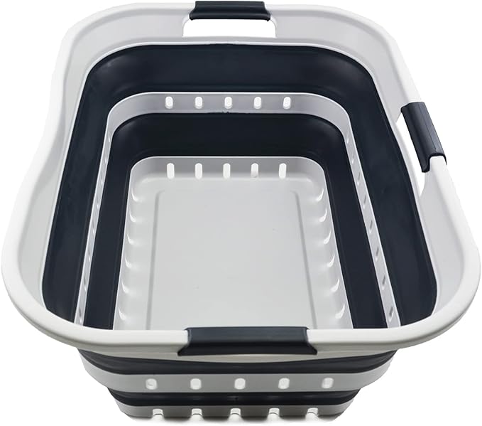 SAMMART 42L Collapsible Plastic Laundry Basket by SAMMART
