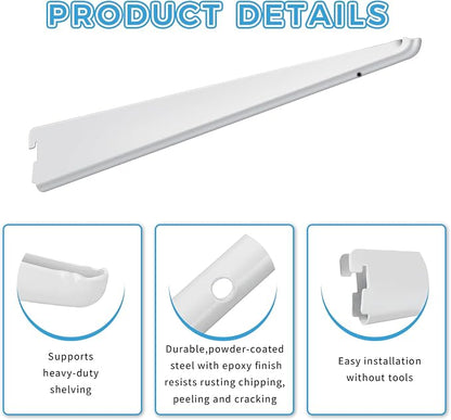 10 Pack 7‑Inch Adjustable Wire Shelf Brackets – Heavy‑Duty Double‑Track Closet - Image 3