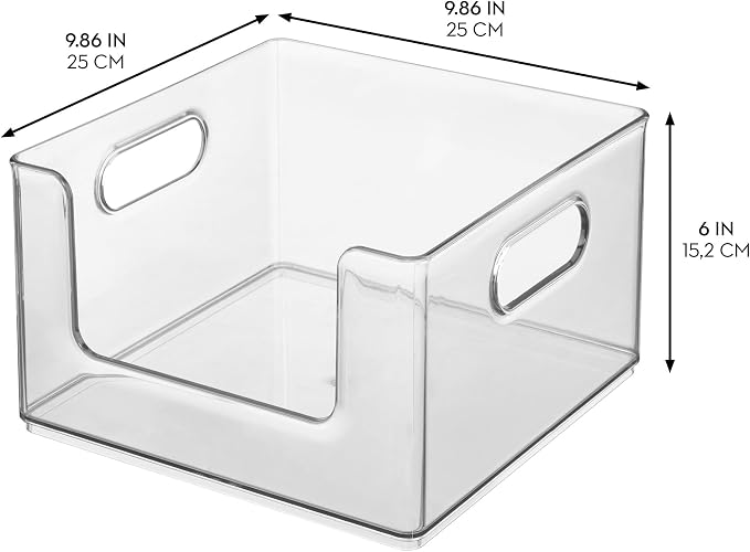 iDesign Stackable Clear Open Front Storage Bin, Easy Access Organizer - Image 3