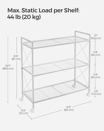 SONGMICS 3-Tier Metal Storage Rack - Image 2