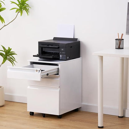 Garvee Mobile Filing Cabinet 3 Drawer, Under Desk File Cabinet - Image 6