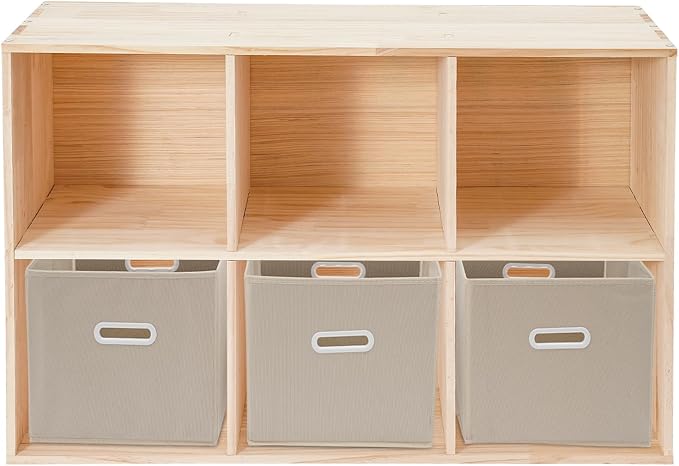 Wooden Cube Shelf Bookcase, Solid Wood Shelves - Image 4