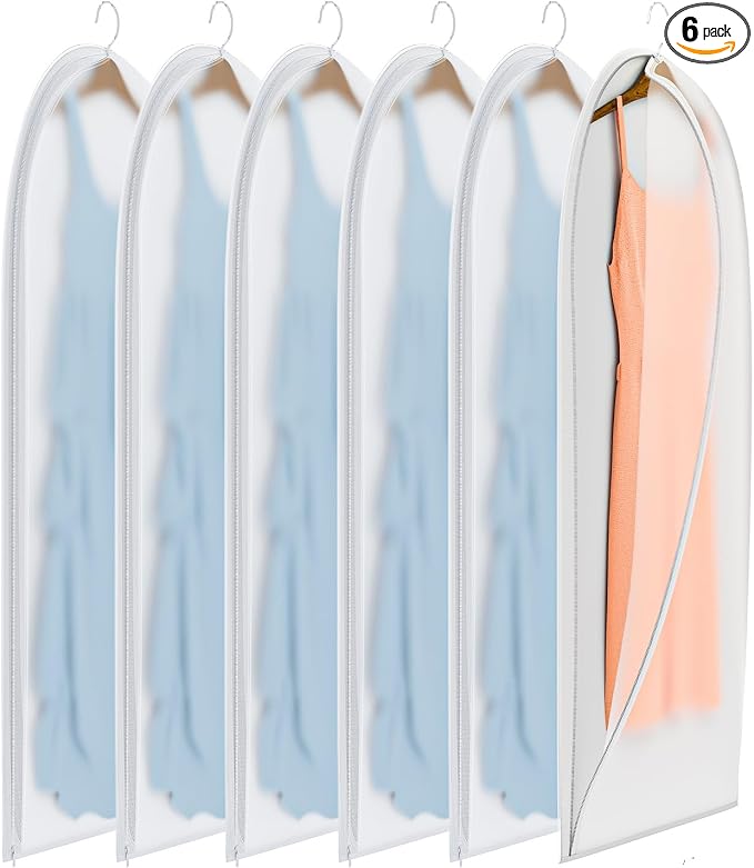 Clear Garment Bags for Hanging Clothes, 48in Dress Clothing Suit Bags Coat for by Unknown