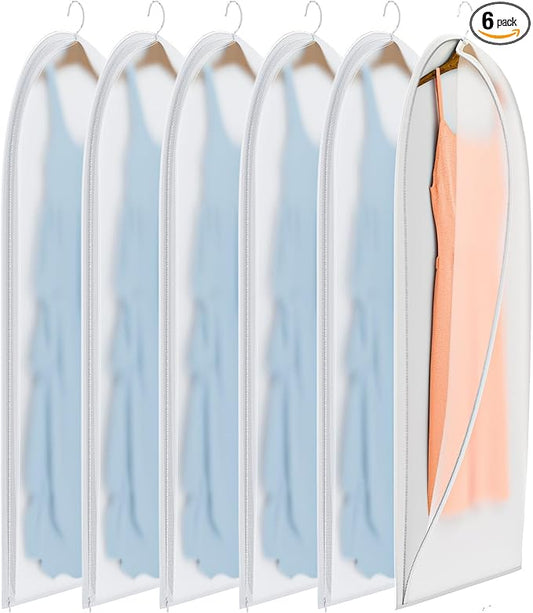 Clear Garment Bags for Hanging Clothes, 48in Dress Clothing Suit Bags Coat for by Unknown