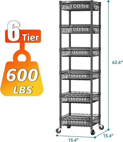 SINGAYE 6 Tier Shelf Wire Rack Shelving - Image 3