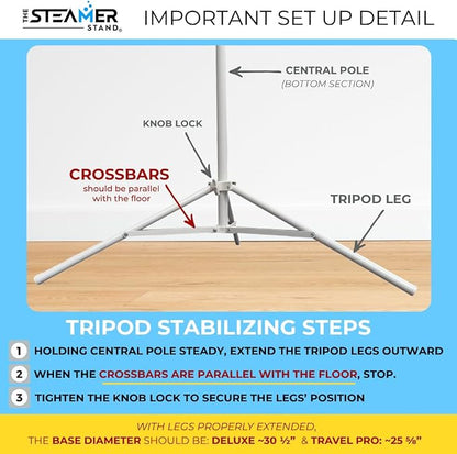 Deluxe | Adjustable Standing Garment Steaming Rack - Image 7