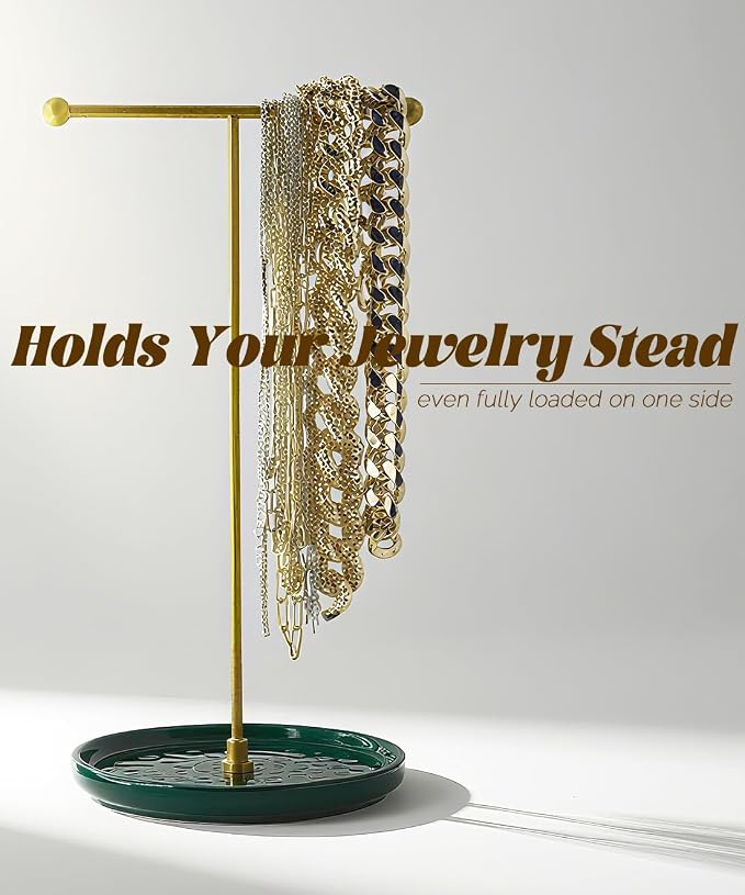 VROOMIUM Necklace Holder Stand - 6in Ceramic Base X 1ft Height - Image 4