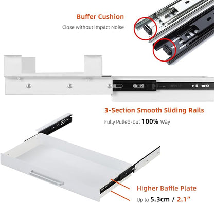 Under Desk Drawer White 21" - Image 6