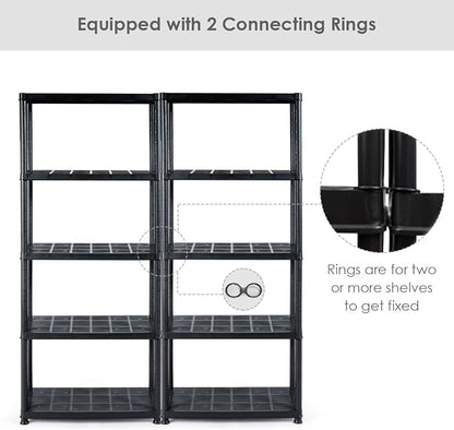 IRONMAX 5-Tier Garage Shelving Unit, Plastic Storage Rack - Image 5