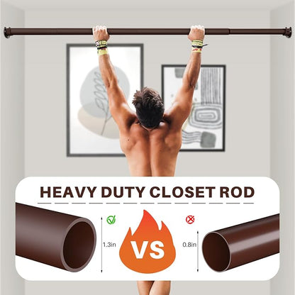 Closet Rod - Closet Rods for Hanging Clothes, 17 to 97 inch Adjustable Closet - Image 3