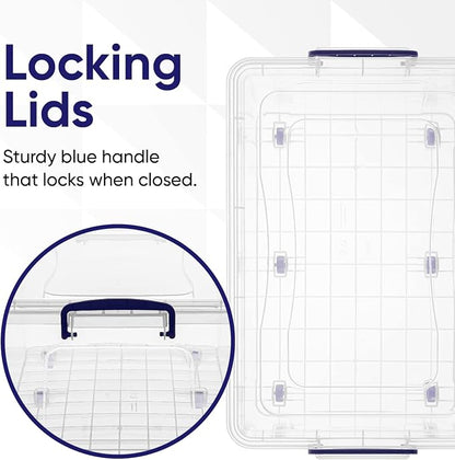 Superio Storage Bins with Lids, Stackable Totes, BPA Free, Odor Free, Organizer - Image 5