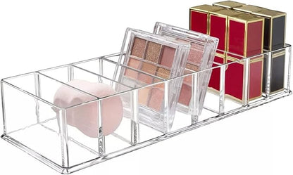 JUOPZKENN Transparent Acrylic Makeup Stand, 8 Spaces Eyeshadow Palette Organizer - Image 7