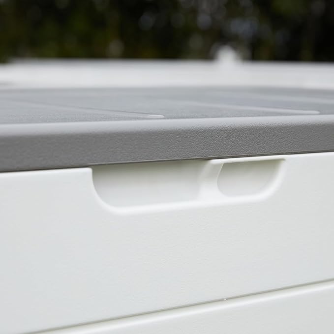 100 Gallon Plus Resin Deck Box, Waterproof Outdoor Storage Bin - Image 4