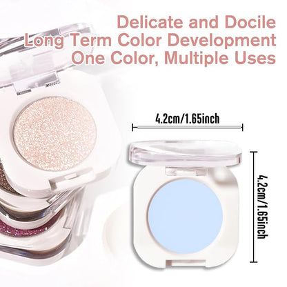Light Blue White Single Eyeshadow Makeup, Neutral Powde Eye Shadow - Image 5