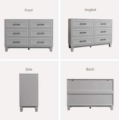 Farmhouse Dresser for Bedroom, 6 Drawer Dresser - Image 7