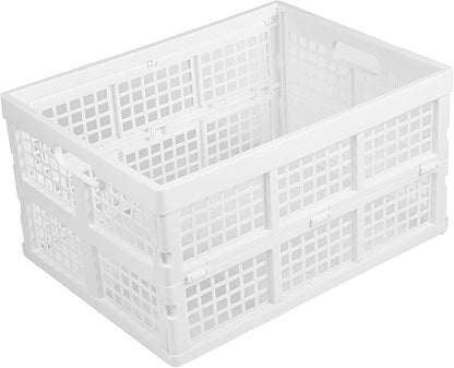 3-Pack Plastic Collapsible Storage Crates-30L, Foldable Plastic Crates - Image 2