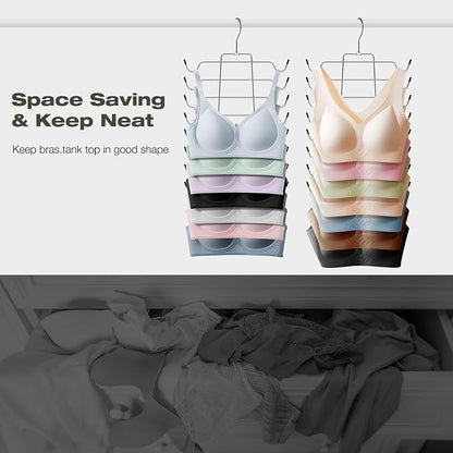 4 Pack Bra Organizer, Tank Top Hangers Space Saving, Closet Organizers and - Image 6