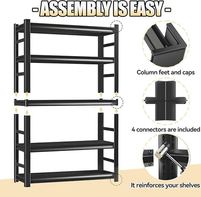 Garage Storage Shelves, 5 Tier Shelving Unit, 40 inch Wide, 18” Deep, 78” Tall - Image 8