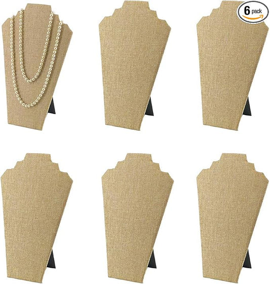 6pcs/ Pack 12.5inches Necklace Display Stands Easel Jewelry Organizer Stands by 7TH+VELVET