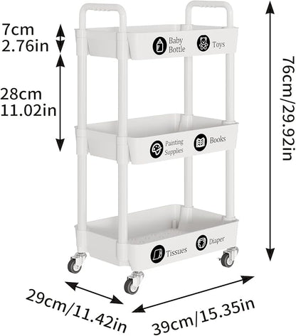 Laiensia 3-Tier Rolling Cart - Image 6