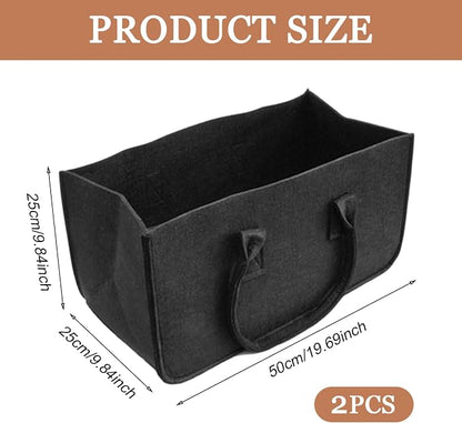 Felt Storage Bins 2Pcs 20x10x10 Inch Large Capacity Felt Basket - Image 3