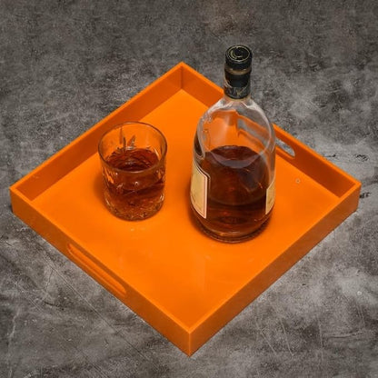 Orange Sturdy Acrylic Serving Tray - Image 7