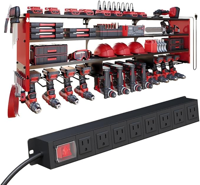 4 Layers Power Tool Organizer Wall Mount by DIOOSN