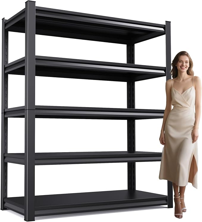 72" H Garage Shelving Heavy Duty Storage Shelves Adjustable Garage Shelves 5 by AOJUFEO