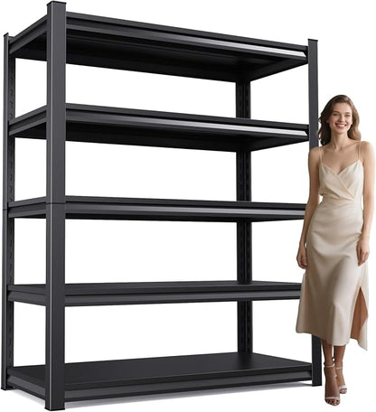 72" H Garage Shelving Heavy Duty Storage Shelves Adjustable Garage Shelves 5 by AOJUFEO
