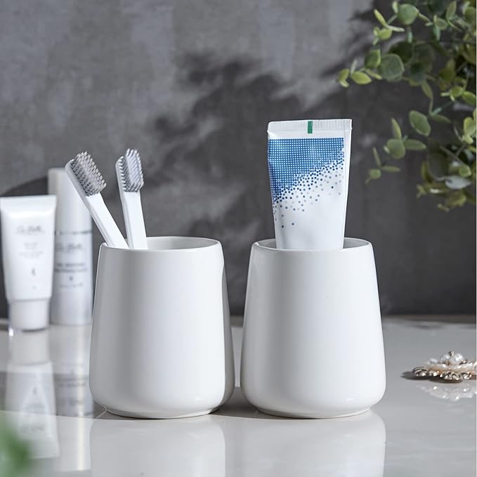 White Toothbrush Holder for Bathroom - Image 4