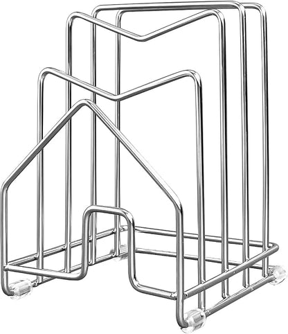 Pot Lid Organizer Cutting Board Holder Inside Cabinet 304 Stainless Steel Pots by SUNFICON