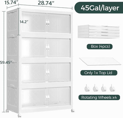 720QT Extra Large Stackable Storage Bins - Image 2