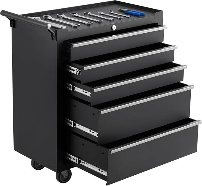 5-Drawer Rolling Tool Chest Organizer - Image 4