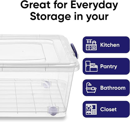 Superio Storage Bins with Lids- Clear Boxes - Image 7