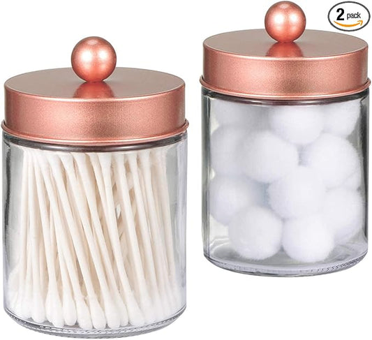 Amolliar Apothecary Jars Bathroom Storage Organizer -Countertop Storage by Amolliar
