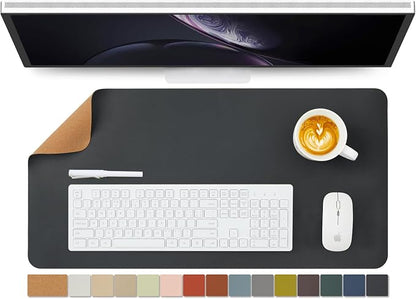 Cork Desk Mat - Dual-Sided Desk Pad by HOMIEAZICOZI