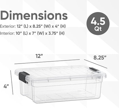 Superio Clear Plastic Storage Bins - Image 2