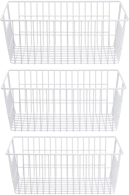 SANNO Freezer Baskets Wire Storage Baskets Closet Storage Baskets Bins by SANNO