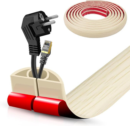 Floor Cord Cover Self Adhesive Cord Hider, 10FT Cable Management, Extension by DBHXXMB-HH