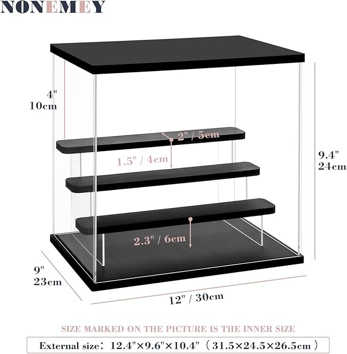 NONEMEY Clear Acrylic Display Case Stand - Image 3