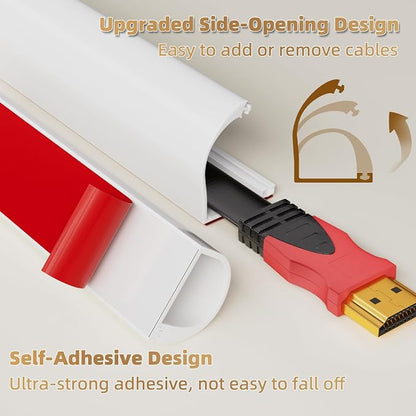 39" Side Open One Cord Hider for Wall Mounted Tv, Extension Cable Cover to Hide - Image 3