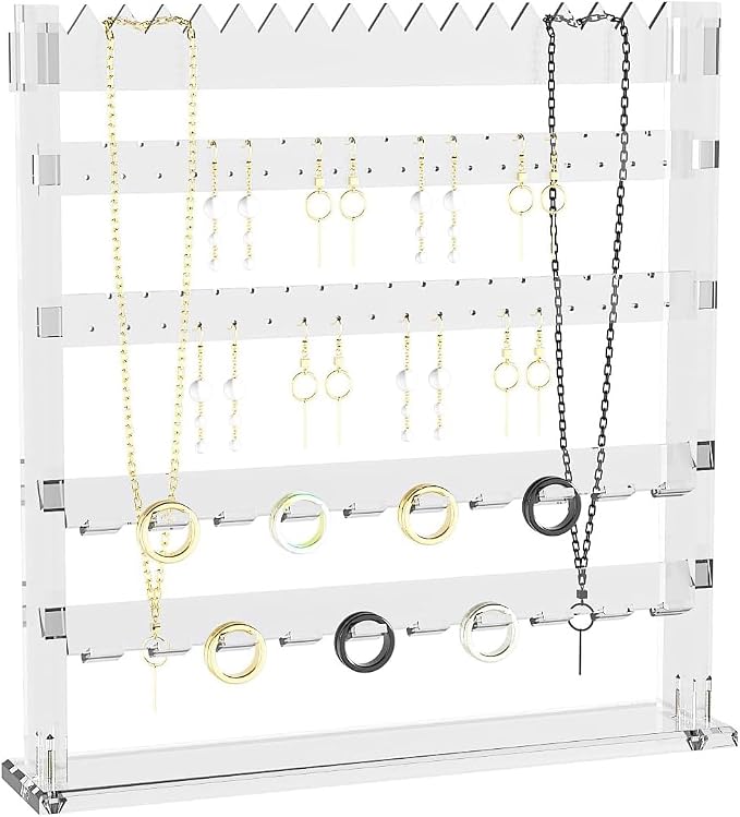 Coward Acrylic Jewelry Holder Stand, Tabletop Necklace Earring Ring Jewelry - Image 2