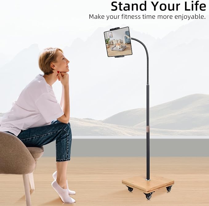 wishacc Tablet Floor Stand for Bed - Image 4