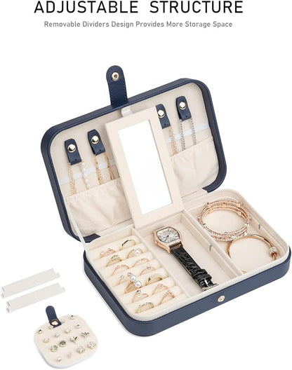 Travel Jewelry Case, Jewelry Box Small PU Leather Portable, Jewelry Travel Case - Image 3