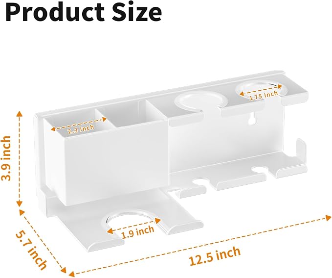 Hair Dryer Holder, Hair Tool Organizer, Blow Dryer Hanger Wall Mount - Image 2