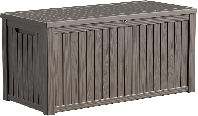 180 Gallon Deck Box, Resin Outdoor Storage Box by OutdoorLivingPerfected