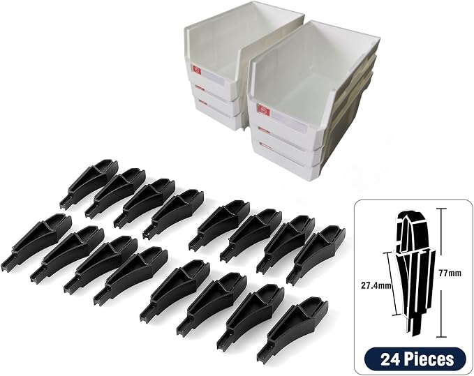 Storage Organizer Boxes, Wall Mount Storage Parts Rack, Stackable Shop Tool Bins - Image 2